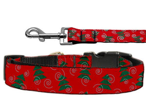 Christmas Nylon Pet Collars and Leashes, &quot;Christmas Trees&quot;