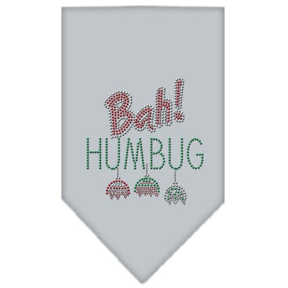 Christmas Pet and Dog Bandana Rhinestone, "Bah Humbug"