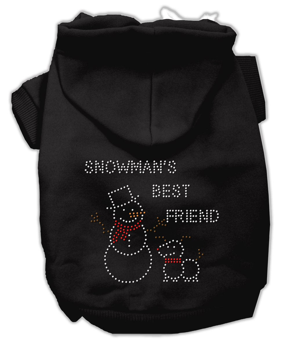 Christmas Pet, Dog & Cat Hoodie Rhinestone, "Snowman's Best Friend"