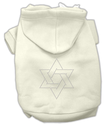 Hanukkah Pet, Dog & Cat Hoodie Rhinestone, "Star Of David"