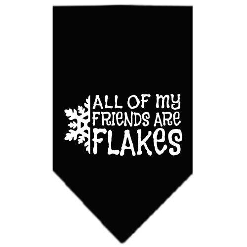 Christmas Pet and Dog Bandana Screen Printed, "All Of My Friends Are Flakes"