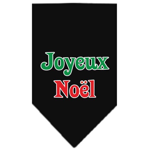 Christmas Pet and Dog Bandana Screen Printed, "Joyeux Noel"