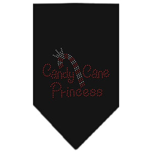 Christmas Pet and Dog Bandana Rhinestone, "Candy Cane Princess"