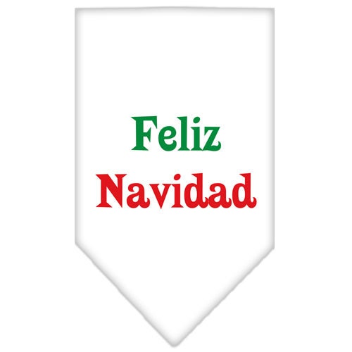 Christmas Pet and Dog Bandana Screen Printed, "Feliz Navidad"