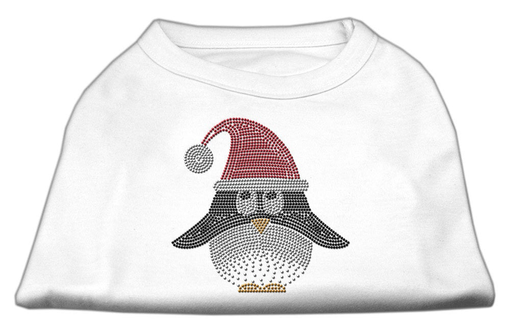Christmas Pet Dog & Cat Shirt Rhinestone, "Santa Penguin"