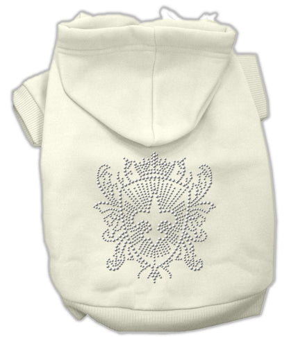 Pet Dog & Cat Hoodie Rhinestone, "Fleur De Lis Shield"