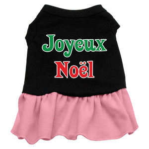 Christmas Pet Dog & Cat Dress Screen Printed, "Joyeux Noel"