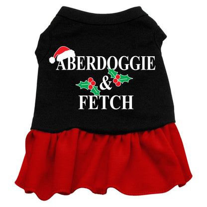 Christmas Pet Dog & Cat Dress Screen Printed, "Aberdoggie Christmas"