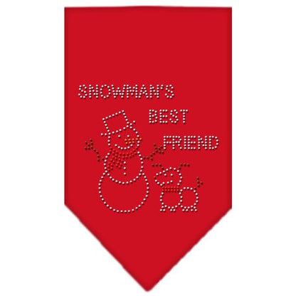 Christmas Pet and Dog Bandana Rhinestone, "Snowman's Best Friend"