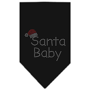 Christmas Pet and Dog Bandana Rhinestone, "Santa Baby"