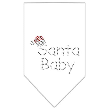 Christmas Pet and Dog Bandana Rhinestone, "Santa Baby"