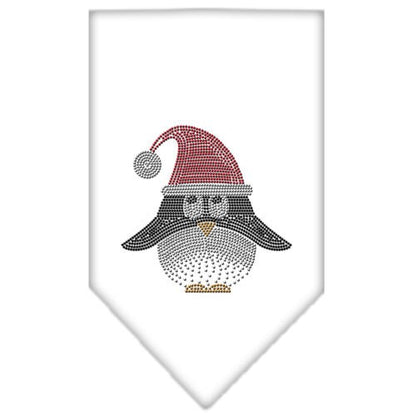 Christmas Pet and Dog Bandana Rhinestone, "Santa Penguin"