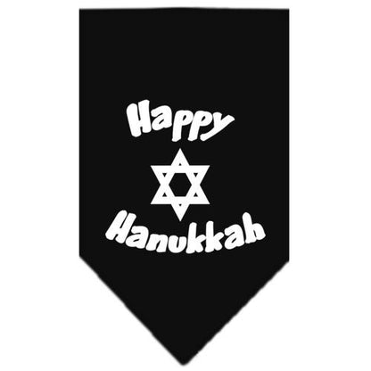 Pet and Dog Bandana Screen Printed, "Happy Hanukkah"