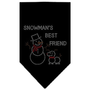 Christmas Pet and Dog Bandana Rhinestone, "Snowman's Best Friend"