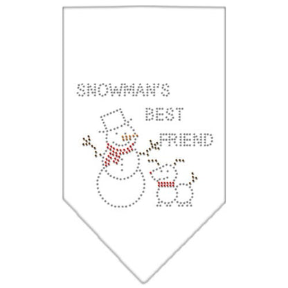 Christmas Pet and Dog Bandana Rhinestone, "Snowman's Best Friend"