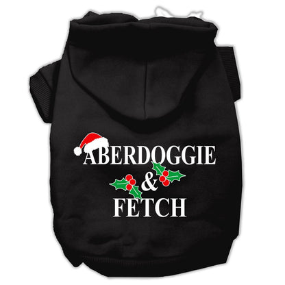 Christmas Pet Dog and Cat Hoodie Screen Printed, "Aberdoggie & Fetch"