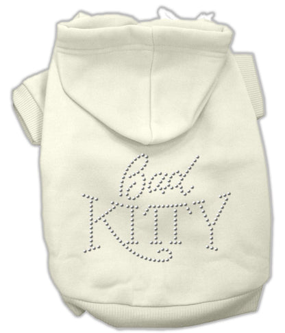 Pet, Dog & Cat Hoodie Rhinestone, "Bad Kitty"