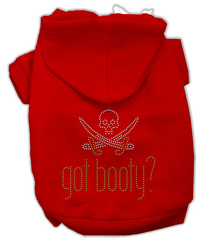 Pet, Dog & Cat Hoodie Rhinestone, "Got Booty?"