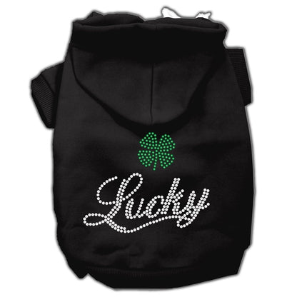 Pet, Dog & Cat Hoodie Rhinestone, "Lucky"