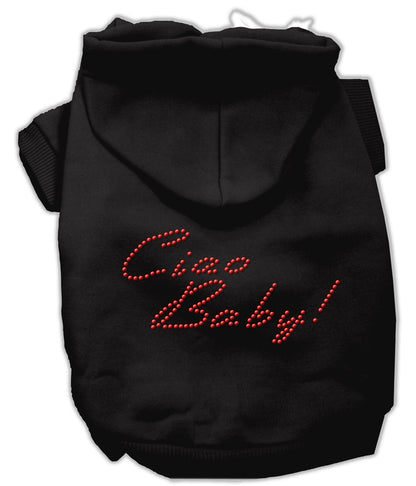 Pet, Dog & Cat Hoodie Rhinestone, "Ciao Baby"