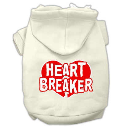 Pet Dog & Cat Hoodie Screen Printed, "Heart Breaker"