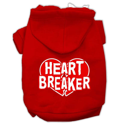 Pet Dog & Cat Hoodie Screen Printed, "Heart Breaker"