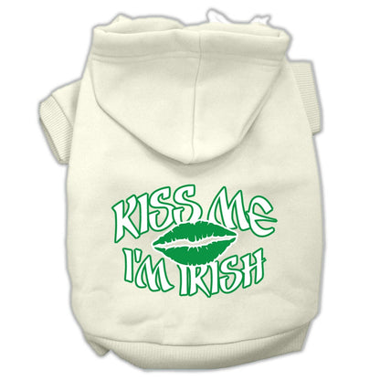 Pet Dog & Cat Hoodie Screen Printed, "Kiss Me I'm Irish"