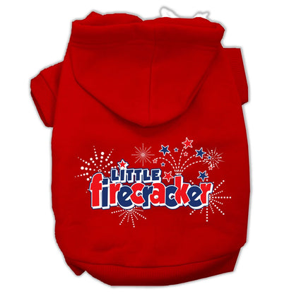 Pet Dog & Cat Hoodie Screen Printed, "Little Firecracker"