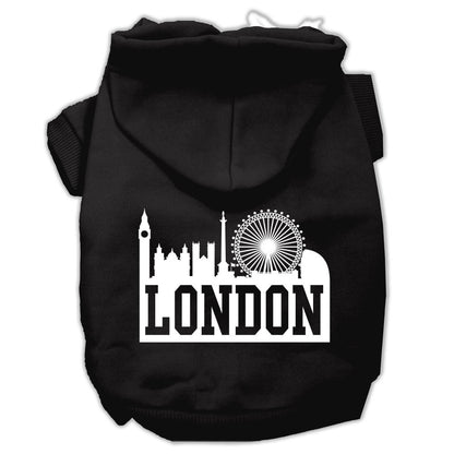 Pet Dog & Cat Hoodie Screen Printed, "London Skyline"