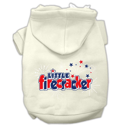 Pet Dog & Cat Hoodie Screen Printed, "Little Firecracker"