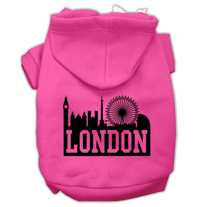 Pet Dog & Cat Hoodie Screen Printed, "London Skyline"