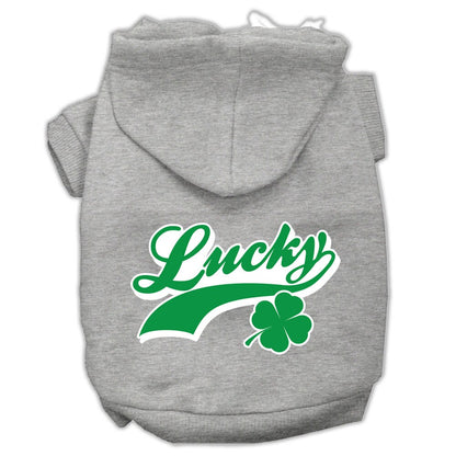 Pet Dog & Cat Hoodie Screen Printed, "Lucky Swoosh"