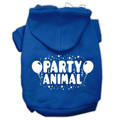 Pet Dog & Cat Hoodie Screen Printed, "Party Animal"