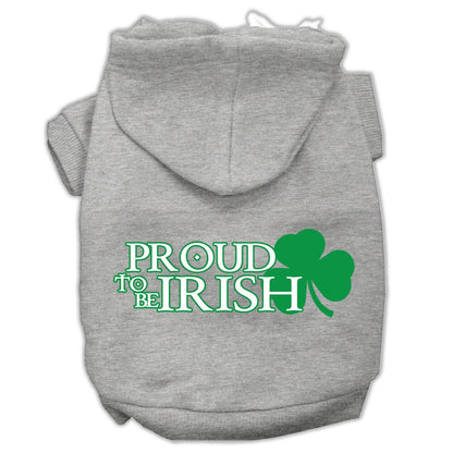 Pet Dog & Cat Hoodie Screen Printed, "Proud To Be Irish"