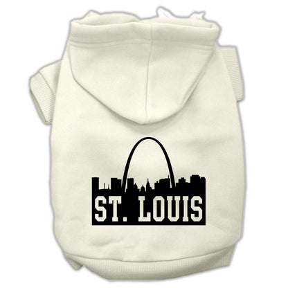 Pet Dog & Cat Hoodie Screen Printed, "St. Louis Skyline"