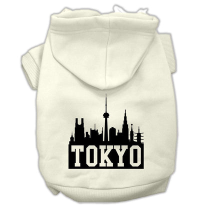 Pet Dog & Cat Hoodie Screen Printed, "Tokyo Skyline"