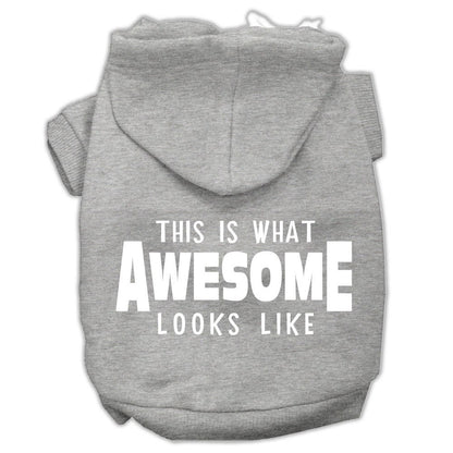 Pet Dog & Cat Hoodie Screen Printed, "This Is What Awesome Looks Like"