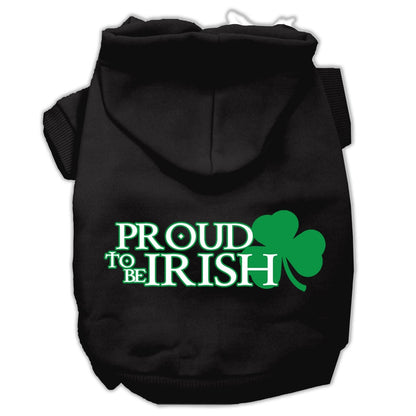 Pet Dog & Cat Hoodie Screen Printed, "Proud To Be Irish"