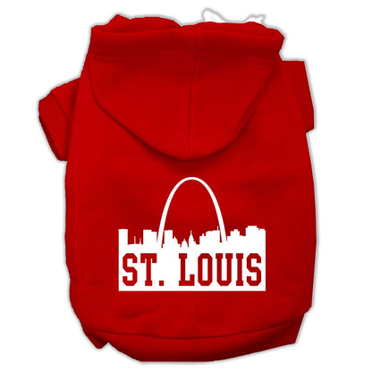 Pet Dog & Cat Hoodie Screen Printed, "St. Louis Skyline"