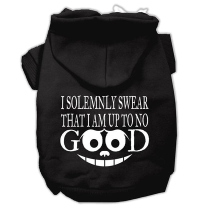 Pet Dog & Cat Hoodie Screen Printed, "I Solemnly Swear That I Am Up To No Good"