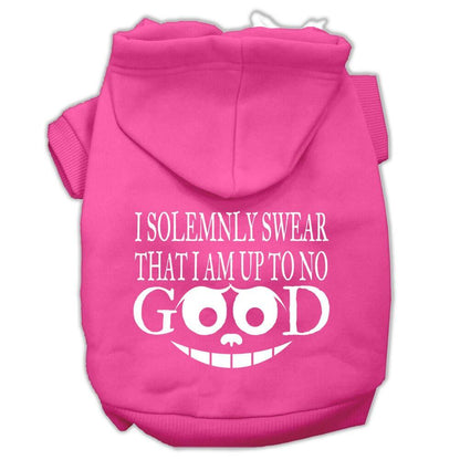 Pet Dog & Cat Hoodie Screen Printed, "I Solemnly Swear That I Am Up To No Good"