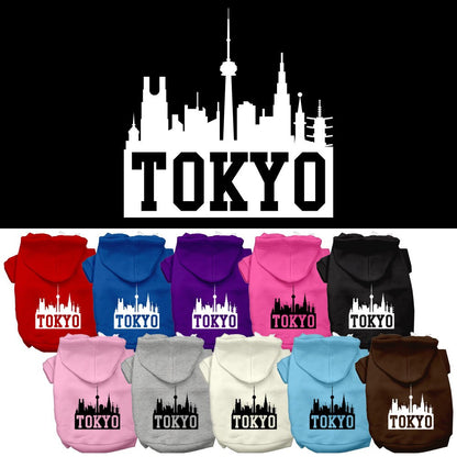 Pet Dog & Cat Hoodie Screen Printed, &quot;Tokyo Skyline&quot;