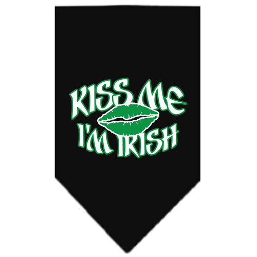 Pet and Dog Bandana Screen Printed, "Kiss Me I'm Irish"