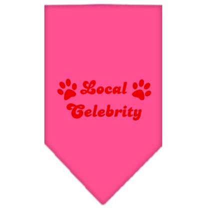 Pet and Dog Bandana Screen Printed, "Local Celebrity"