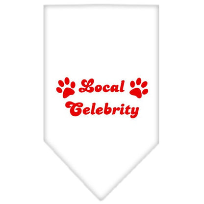 Pet and Dog Bandana Screen Printed, "Local Celebrity"