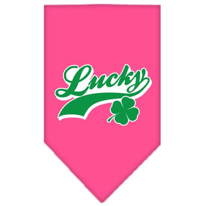 Pet and Dog Bandana Screen Printed, "Lucky Swoosh"