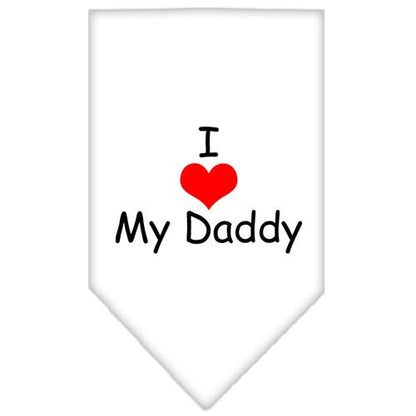 Pet and Dog Bandana Screen Printed, "I Love My Daddy"