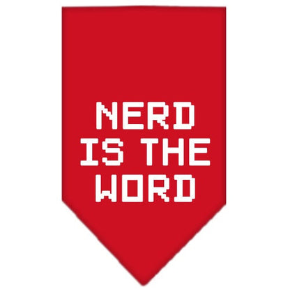 Pet and Dog Bandana Screen Printed, "Nerd Is The Word"