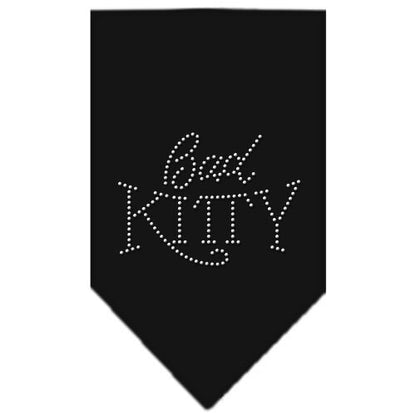 Pet and Dog Bandana Rhinestone, "Bad Kitty"