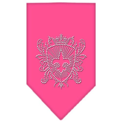 Pet and Dog Bandana Rhinestone, "Fleur De Lis Shield"